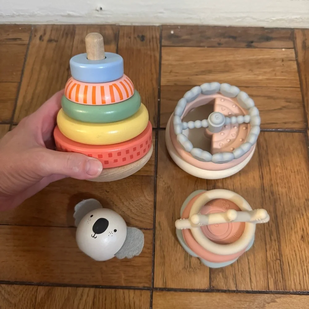 Baby Ring Stacker Toy for nursery x2